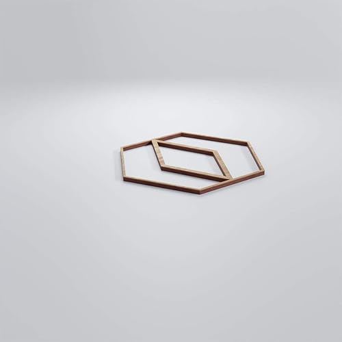 Miniatura 3 de 7 38"W X 7 38"H Extra Pequeña Hillrose Decorativos Paneles De Pared De Madera De Calado, Roble Rojo