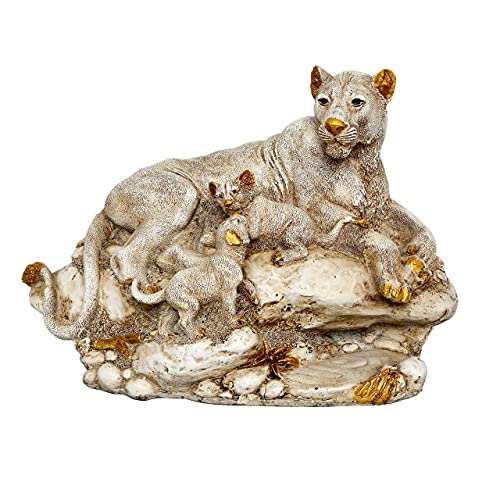 Image of Amazon Brand - Umi Polyresin Lion Family Home Decor Showpiece Width 11 Inch,White