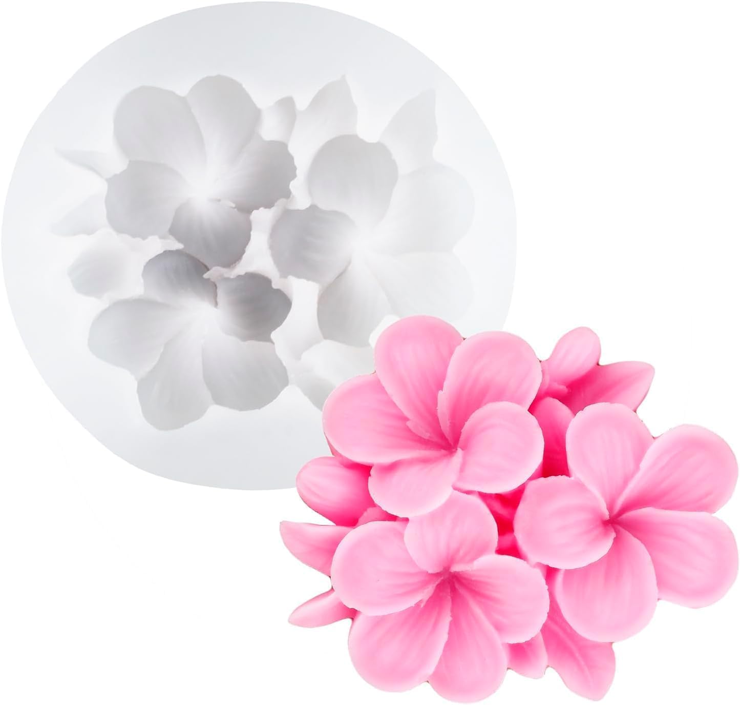Silicone Candle Mould Flower Shape Plumeria Frangipani Flower Design Fondant Mold for Candy Chocolate Cake Decoration Molds Clay Epoxy Resin Soap Making Chrysanthemum Moulds-image-0