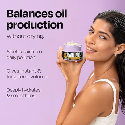 Image of MANETAIN Volumising Clay Conditioner 200gm for Curly & Wavy Hair | Oil Control & Detoxifying Formula for Frizzy Hair with Manicouagan Clay & BIOVOLUME | Lightweight, CG-Friendly Hair Conditioner