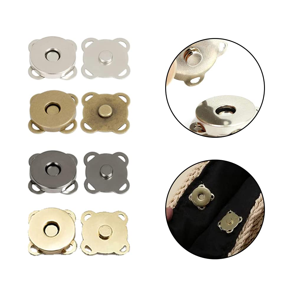 5/10 set metalen magnetische drukknopen sluitingen knopen