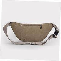 Vista 5 de BESPORTBLE Riñonera de lona de moda Riñonera unisex Riñonera ajustable Riñonera de moda Riñonera, Caqui, Centímetro