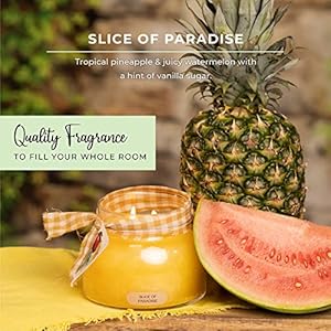 Acheerfulgiversliceofparadisemamascentedglassjarcandle22ozwithlidtruetolifefragrancemadeinusa Urban Country Home Decor A cheerful giver slice of paradise mama scented glass jar candle 22oz with lid true to life fragrance made in usa urban country home decor