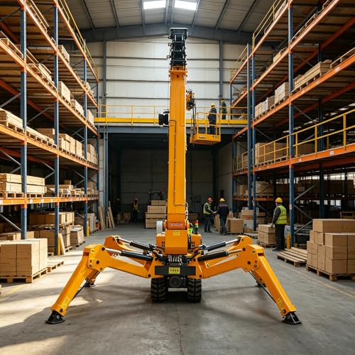 Mini Crawler Crane with 360° Swing and 5 Stage Boom