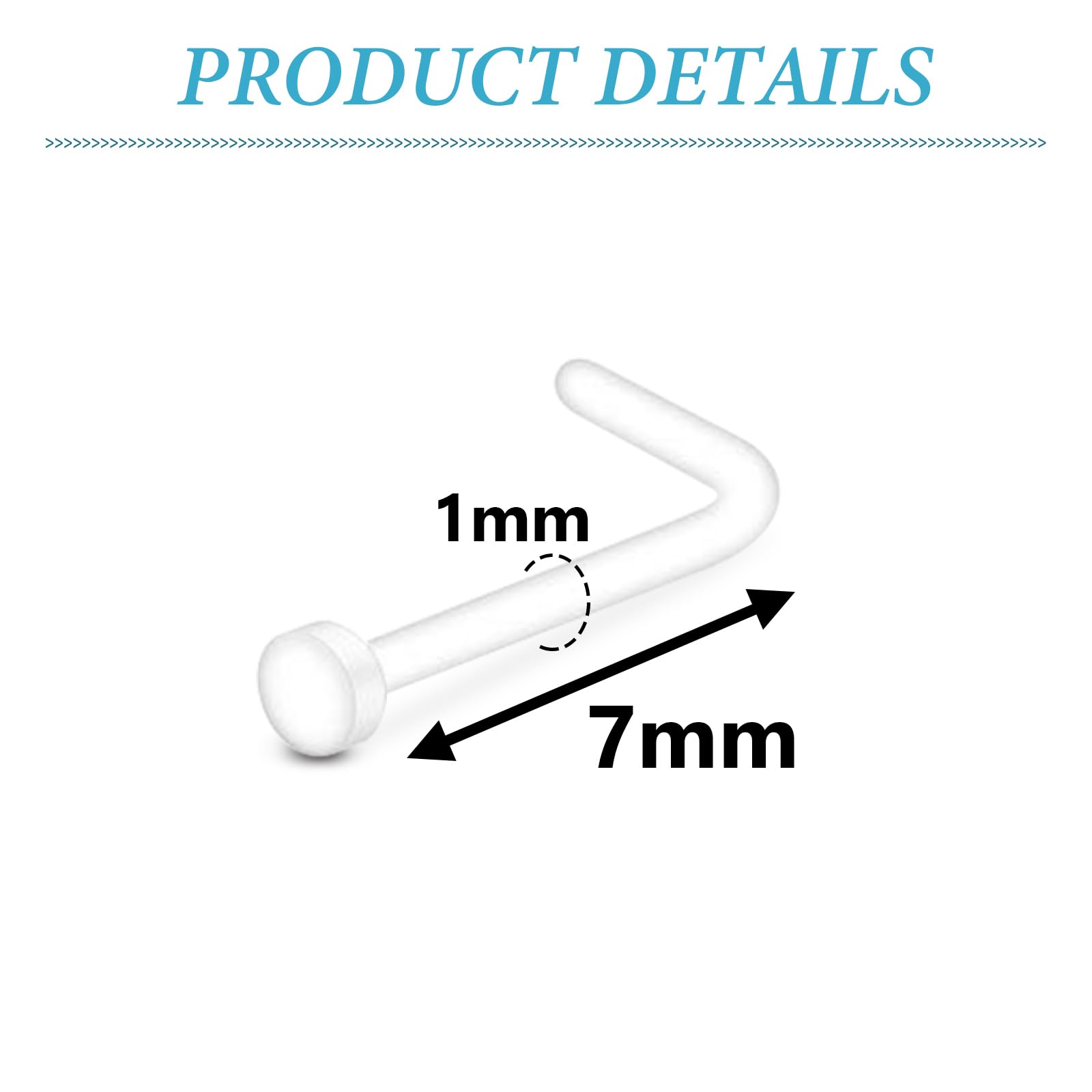 Piercing Retainer Set Clear Septum Ring Plastic Nose Studs Eyebrow Lip Labret Stud Septum Hoops Cartilage Industrial Tragus Earring Retainer For Surgery — view 2