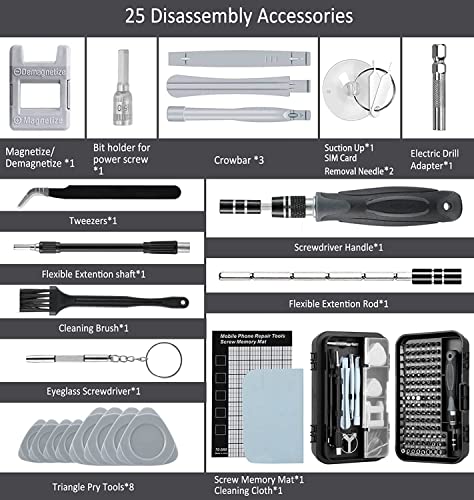 Maxkes 146 In 1 Precision Screwdriver Set, 2023 Upgraded Electronics Magnetic Screwdriver Kit Repair Tool Kit With Case For Repairing Eyeglass,Phone, Macbook, Watch, Xbox, Game Console, #TOP3