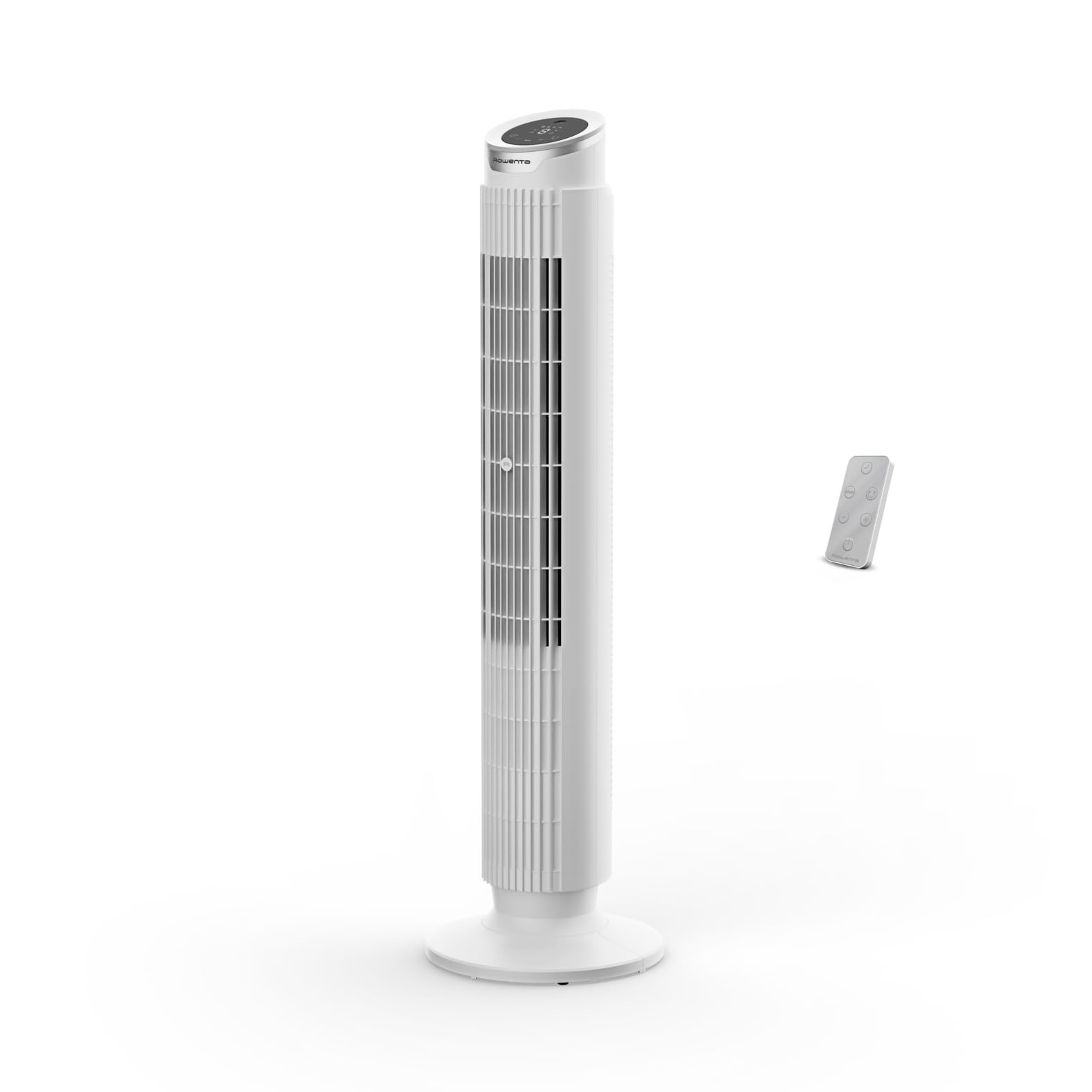 Rowenta Eole Silence Force, ventilador de torre, 1900 m³/h, hasta 10 m/s, silencioso (22 dB(A)), motor Effitech, 8 velocidades, 4 modos, oscilación de 90°, mando a distancia, VU7025F0.