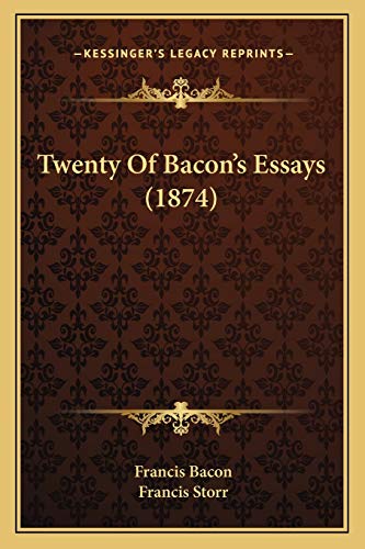 Twenty Of Bacon's Essays (1874)