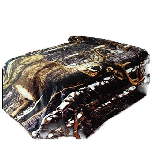 Hiyoko Deer Throw Blanket, 90 by 75 Inches, Animal Mink Korean Comfy, Safari