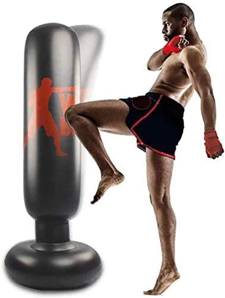 Punch Bag Boxing Kids Boxing Punching Bag Inflatable Punching Bag for Kids and Adults Vertical Boxing Column Bag Decompression Sandbags 160Cm(63Inchs)
