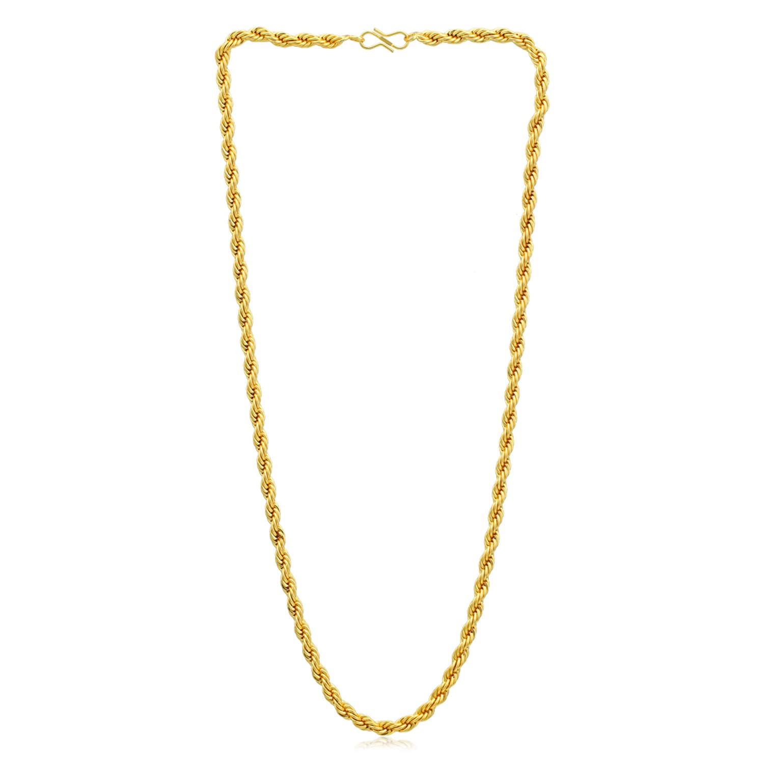 SukkhiLavish Gold Plated Rope Chain for Men (SKR68967)