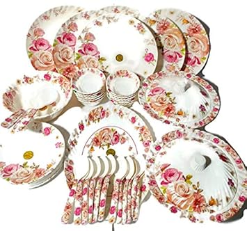 zikra Round Melamine Dinner Set of 44 pcs.