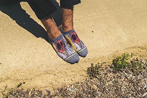 MERGE4 Otis Link Candy Skulls Lite Gray Unisex Artist No Show Sock3