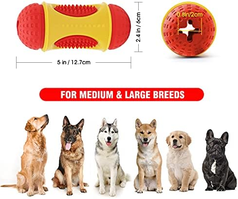 Puppy Toys, Dog Toys for Boredom for Medium Dogs, Dog Toys Indestructible, Dog Puzzle Toy, Tough Interactive Dog Toys, Teething Chew Toys Treat Dispenser Dog Toys for All Dogs Breed Dog Gifts