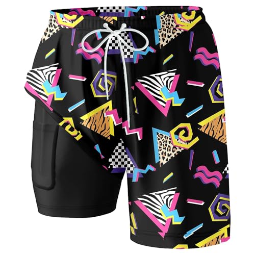 Short décontracté imprimé respirant taille élastique pour homme casual