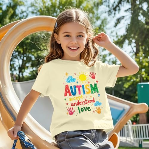 Image of Autism Awareness Shirt Kids Boys Accept Love Understand Tshirt Toddler Autism Shirts Graphic Inspirational Tee Tops
