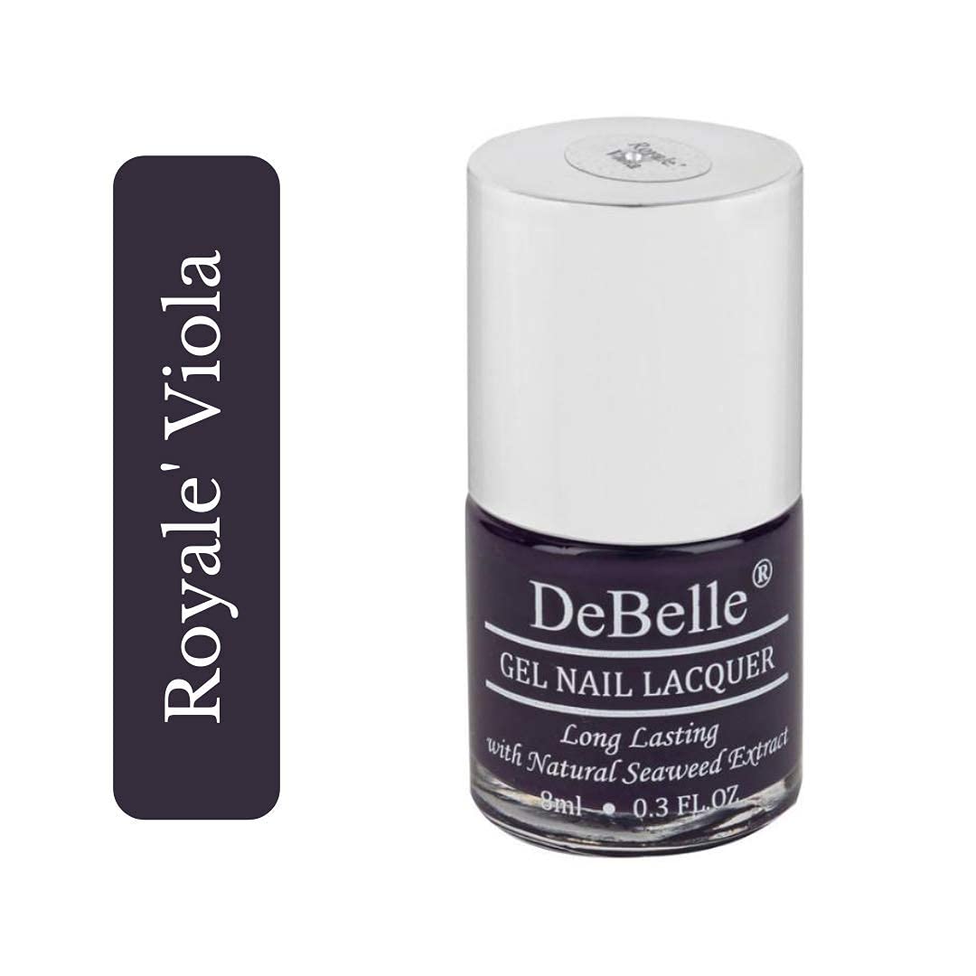 DeBelle Gel Nail Polish Pack of 2 Gift Set| Long lasting| Seaweed Enriched| Toxic & cruelty Free |Glossy Finish|16ml (Royale Viola, Galaxia) 2