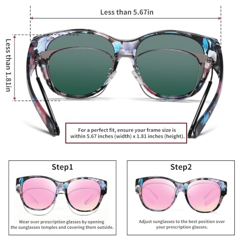 Image of HAOLOTA Fit Over Glasses Sunglasses for Women Polarized