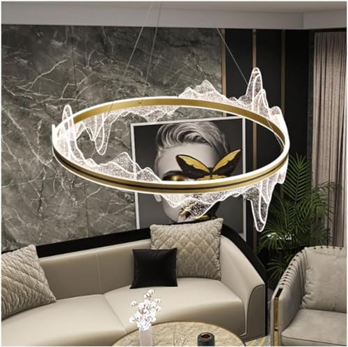 Plafonnier Suspension Dimmable LED avec Anneau Circulaire Intensité Variable - 3