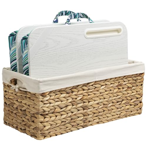 Image of LAPGEAR Designer Lap Desk 2-Pack with Storage Basket, Phone Slot & Device Ledge - Palm Leaves - Fits Laptops up to 15.6 inch - Style No. 70427