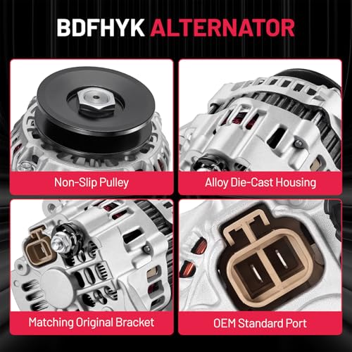 Image of BDFHYK 50A High Output Alternator 12V 50A 1-Groove Pulley Clockwise