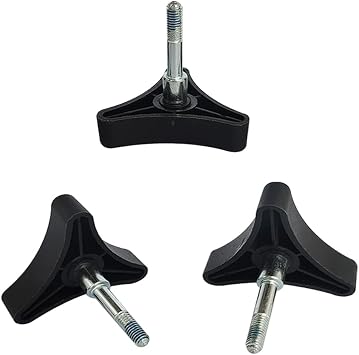 Knob Replacement Part Universal for Rolling Walker Rollator, Foldable Rollator, Hand propelled Walker, Aluminum 3 Point Knob, General Parts of Rollator Accessories