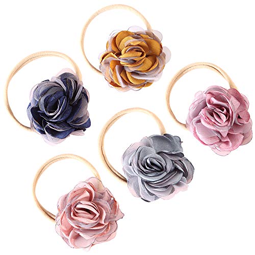 Rabbit Ears Cloth Bow–Stretch Headbands for Baby Toddler Girls Birthday, Party,Shower (Multicolored NSNS30)
