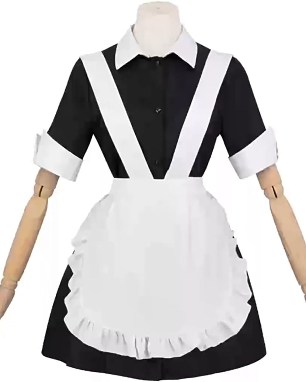 Womens Magenta Maid Suit Rocky Horror Halloween Cosplay Costume Cult Show Stage Outfit Dress Apron Full Set - Image 2