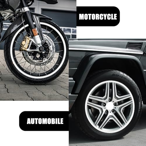 YUPIKJI 16PCS 17\'\'-19\'\' Reflective Wheel Rim Stripe Decal, Car Tire Decals, Car Wheel Night Safety Warning Stickers, Auto Tire Rims Decoration Sticker Fit for Most Vehicles (White) - Thumbnail 7