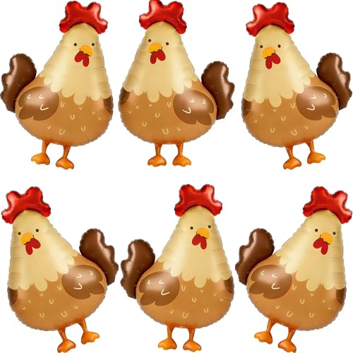 Farm Chicken Animal Balloons Chick Rooster Barnyard Balloon Party Decor