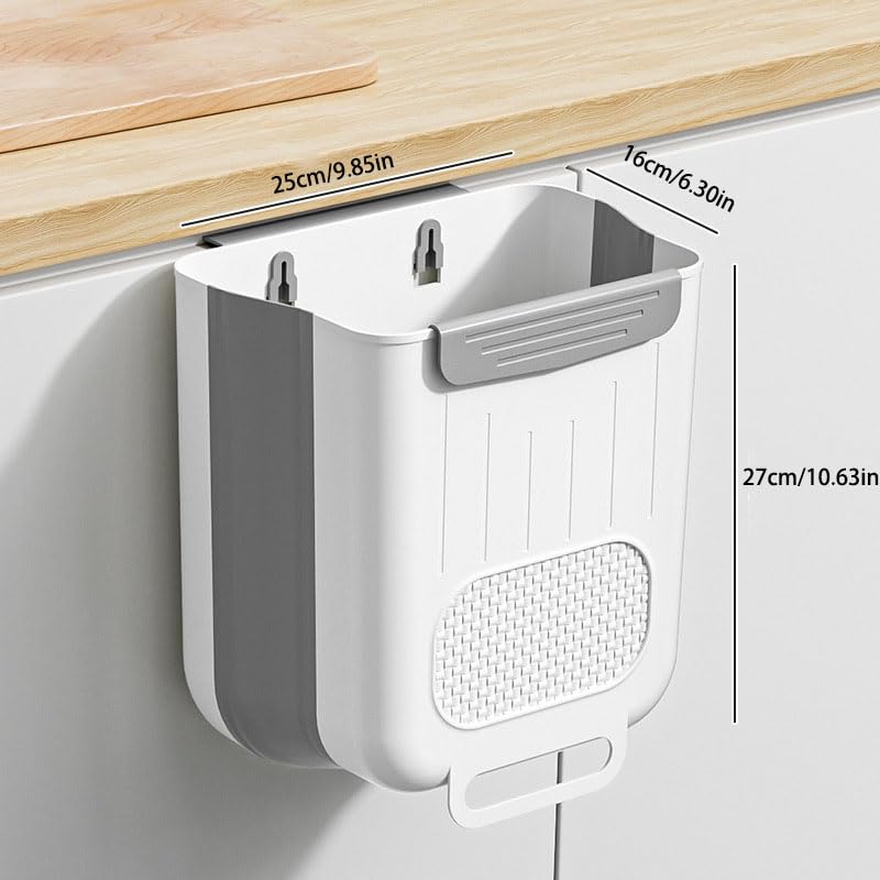 Caneca de basura plegable colgante para cocina 6L miniatura 2