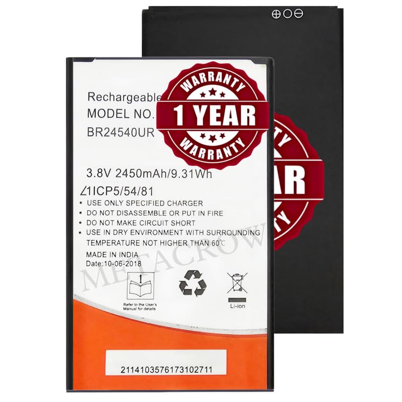 Image of Original BR24540UR Battery Compatible for Intex Aqua S3 - (2450mAh) - 1 Year Warranty JK1