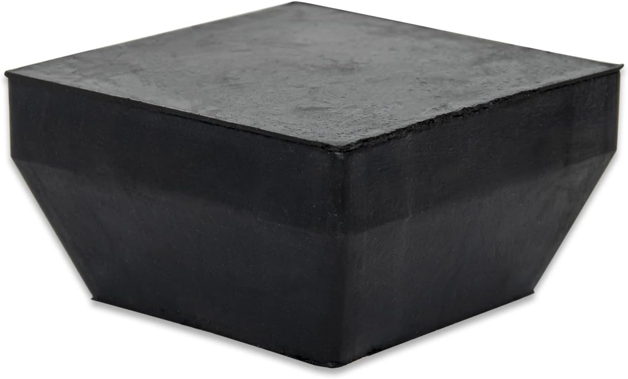 Flyshop Large Size Square Chair Leg Caps Thickened Bottom Floor Protectors Non-Slip Rubber Furniture Leg Covers, Black, 4 Pack (50 x 50 mm, 2" x 2")