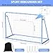 Soccer Rebounder Net 6x4Ft, Adjustable Angle Football Trainer with Heavy-Duty Steel Frame, All-Weather Rebound Board for Backyard, Field Training, Easy Setup, Blue
