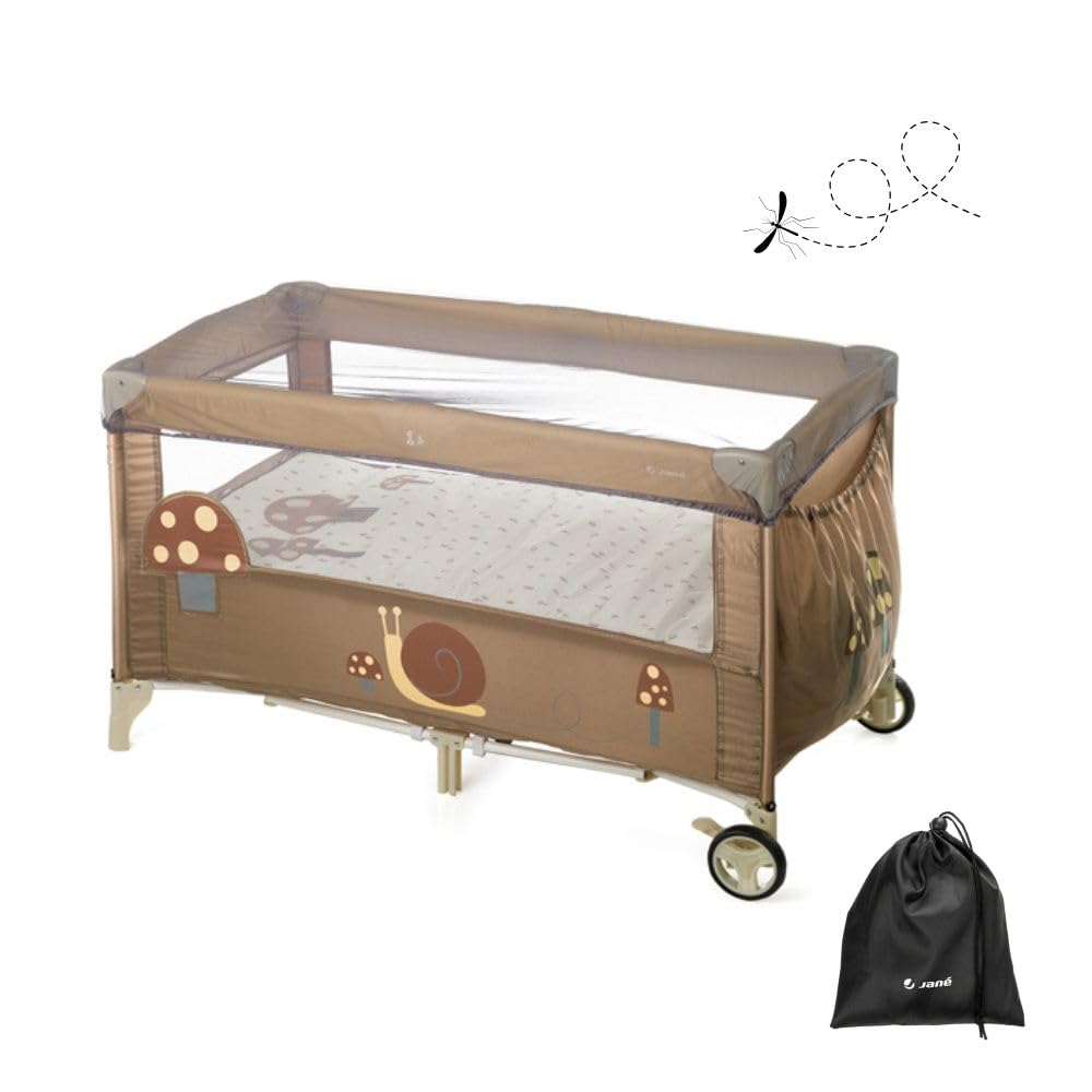 Jané Zanzariera Lettino da Viaggio Bambino Universale, Protezione Insetti, Traspirante, Facile Montaggio, 120x60 cm, con Borsa