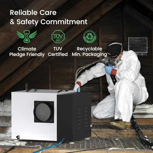 Image of Waykar 158 Pints Crawl Space Dehumidifier with Pump, 7500 Sq. Ft. | Drain Hoses Included, 10-90% RH, Compact, Strong Dehumidification, For Basement, Commercial Use, 5-Year Quality Coverage