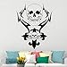 Produktbild Kreative Schädel Wandaufkleber Für Wohnkultur Skeleton Wandtattoo Schlafzimmer Zubehör Wanddekor Abnehmbare Vinyl Kunst 43 cm X 53 cm