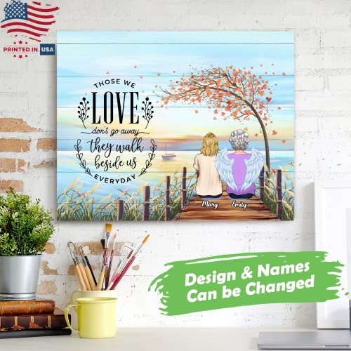 GOSSBY-Personalized-Custom-Canvas-Mother-And-Daughter-Those-We-Love-Dont-Go-Away-They-Walk-Beside-Us-Everyday-Personalized-Pictures-to-Canvas-for-Wall-Custom-Canvas-Prints-with-Your-Photos-for-Fam GOSSBY Personalized Custom Canvas Mother And Daughter Those We Love Dont Go Away They Walk Beside Us Everyday Personalized Pictures to Canvas for Wall Custom Canvas Prints with Your Photos for Fam