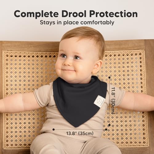 Image of 8pk Organic Baby Bandana Bibs for Drooling and Teething (Coastline)