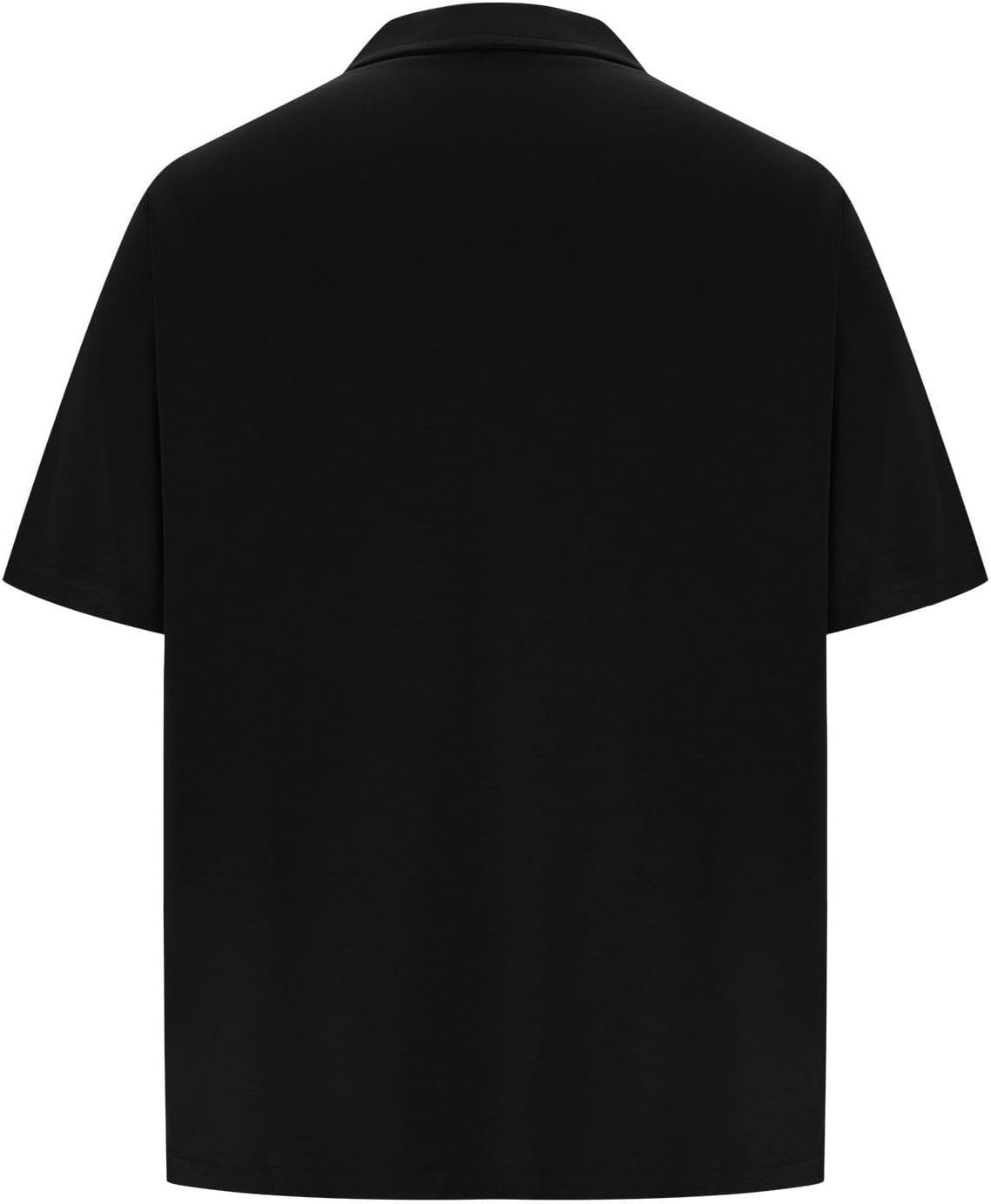 Mens Polo Shirts Short Sleeve Quarter Zip Golf Shirt Vintage Solid Collared Tshirt Loose Fit Casual Stylish Tops - Image 4