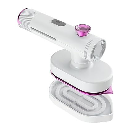 CALANDIS Portable Mini Steam Iron 60Ml Water Tank Folding Handle 30W Handheld Steamer White | 1 Handheld Steamer(EU Adapter)