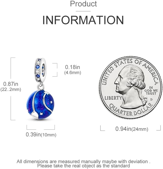 XinYouZhi 925 Sterling Silver Charms for Pandora Bracelets and Necklaces Princess Dress Heart Bear Beads Dangle Pendants Jewelry Birthday Charms for Women Mothers Day Gift - Image 6