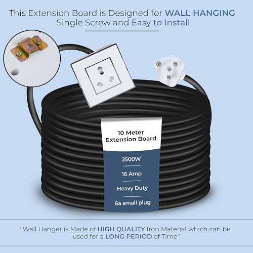 Image of Extension Board Heavy Duty Multi Socket 15A /16A /20A (2500 Watts 6A Small Plug, 10 Meter)