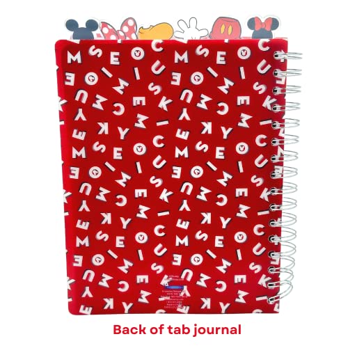 Disney Minnie and Mickey Mouse Journal Notebook, Spiral Bound, 144 Lined Pages, 8 x 7 inches, Red - Image 7
