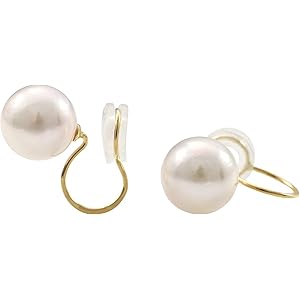 海外 正規品】 パール K18イエローゴールド パール 真珠 イヤリング