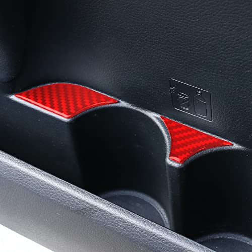 Sticker Porta Vasos para Toyota Tacoma 2016-2023 Carbono Rojo miniatura 7