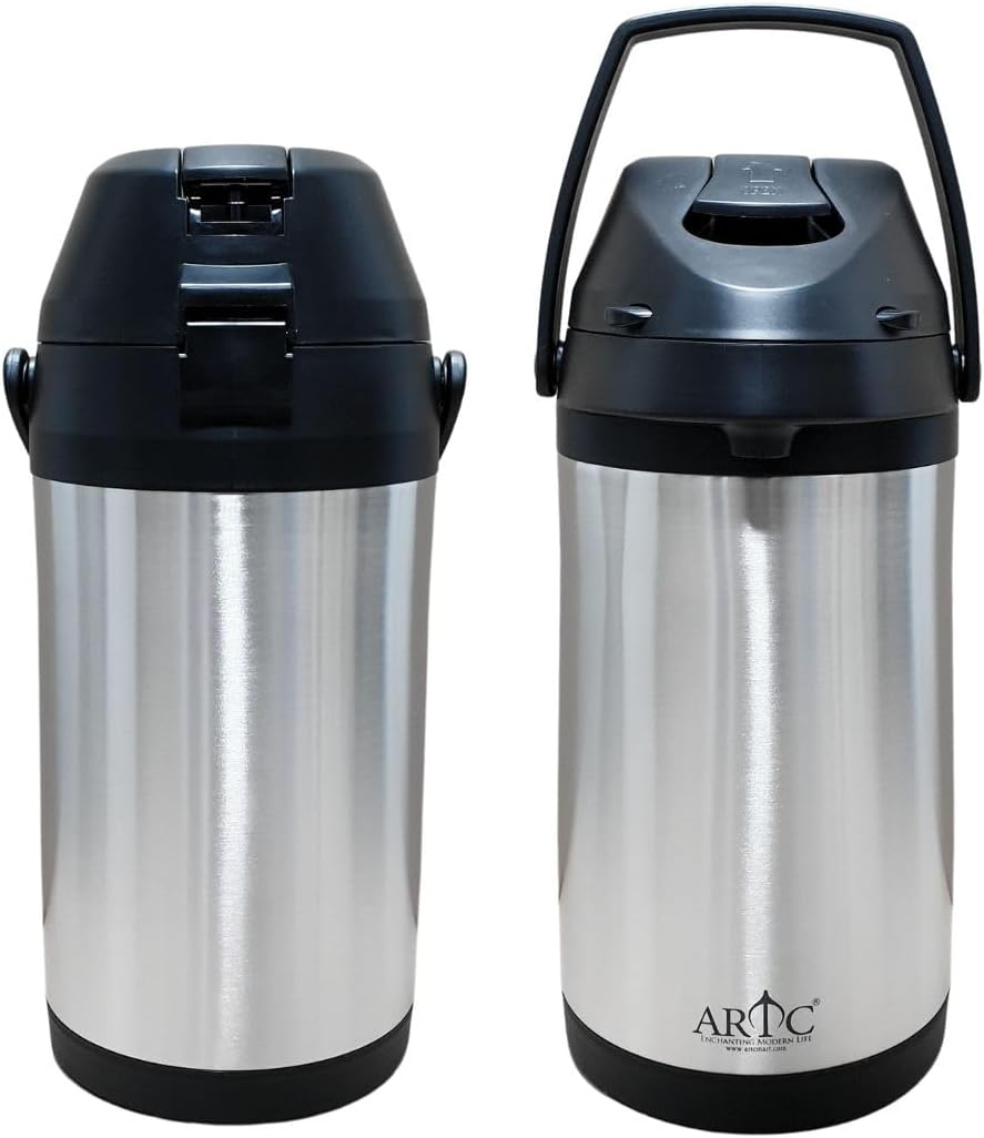 Stainless Steel Rotating Air Pot - Hot & Cold Beverage Dispenser (5L)