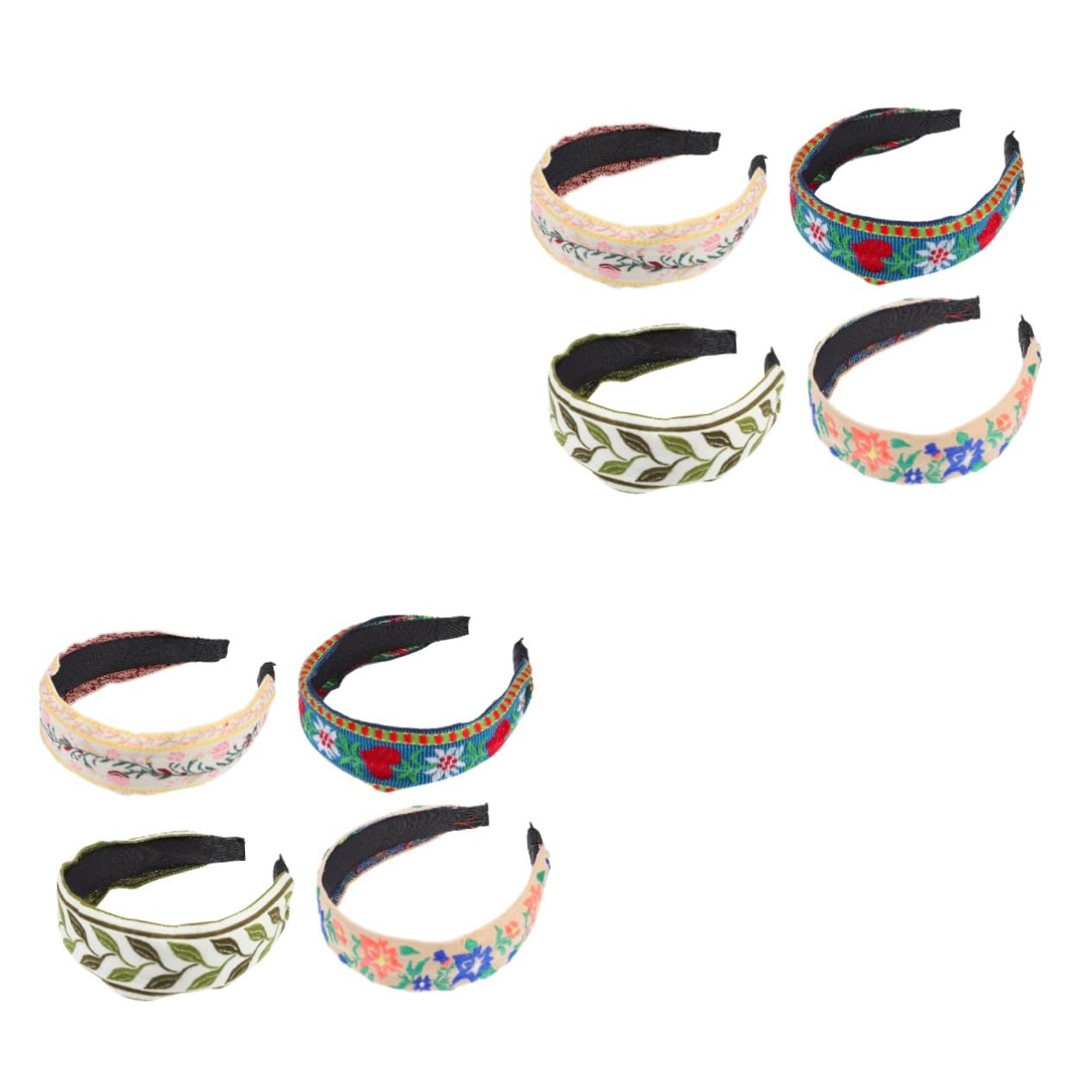 Didiseaon 8pièces Bandeaux Femmes Avec Accessoires Coiffure Large Pour Fête Mariage Plage Cœur Vigne