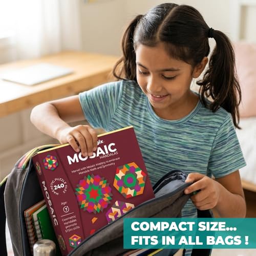 Image of PELIKAS TOYZ Magnalogix Magnetic Mosaic Mandala Art Kit for Kids 6-12 Years - Educational Puzzle Game and Brain Teaser - STEM Creative Toy Gift for Boys and Girls