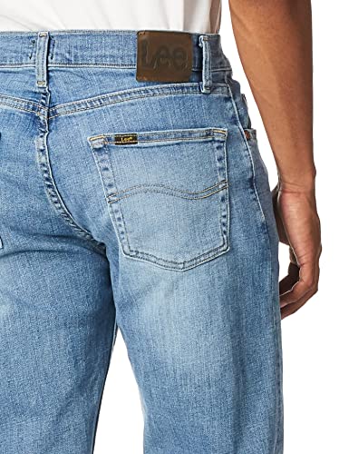 Image of Lee Men's Cotton Blend and Polyester Regular Fit Straight Leg Jeans